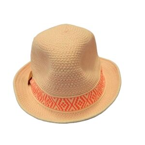 COPY-Anthropologie hatattack fedora sun beach Outdoor hat orange Tan color